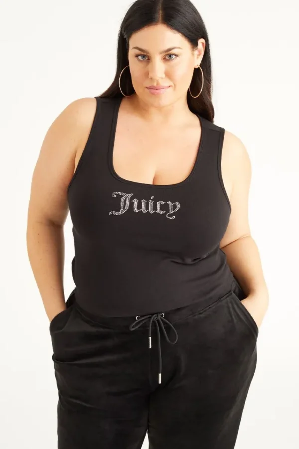 Kvinnor Juicy Couture Plus-Size Small Bling Linne