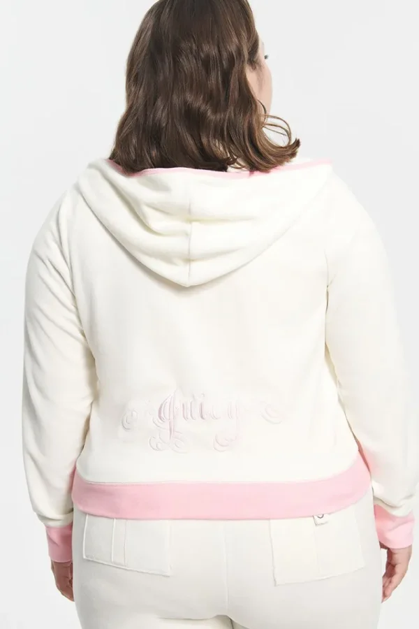 Kvinnor Juicy Couture Plus-Size Sweetheart Cotton Velour Hoodie