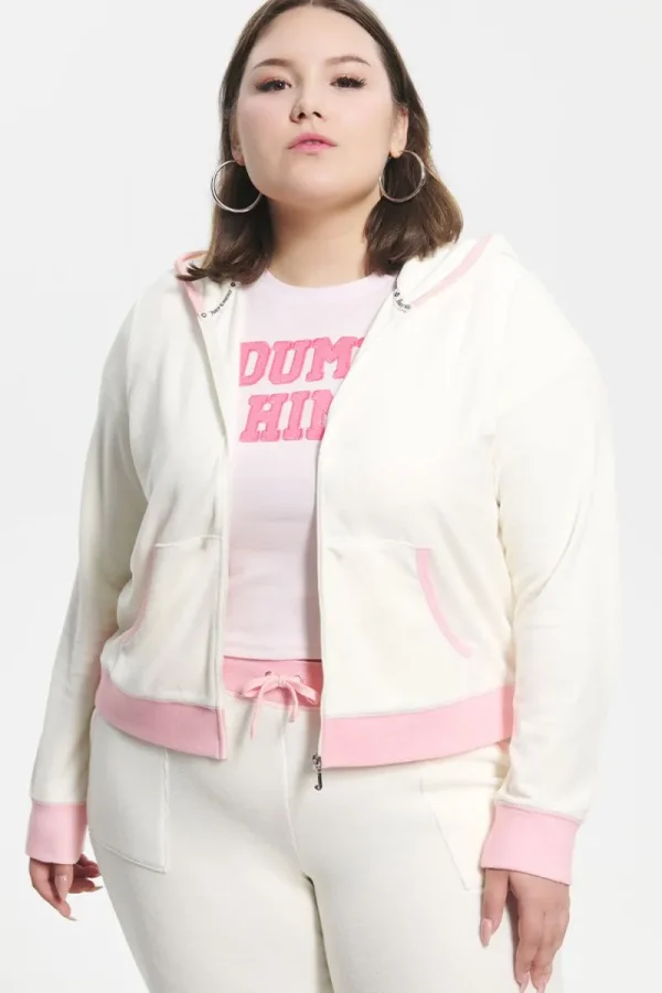 Kvinnor Juicy Couture Plus-Size Sweetheart Cotton Velour Hoodie