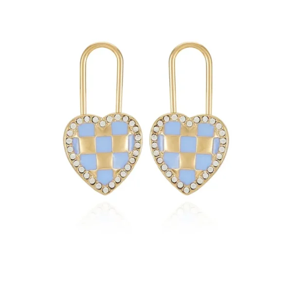 Juicy Couture Rutig Heart Lock Drop Örhängen