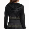 Kvinnor Juicy Couture Scorpio Big Bling Velour Hoodie