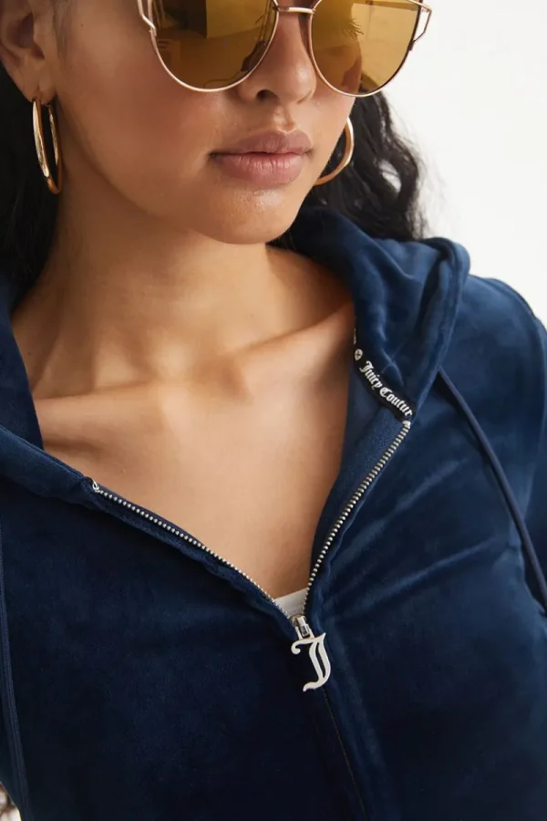 Kvinnor Juicy Couture Scorpio Big Bling Velour Hoodie