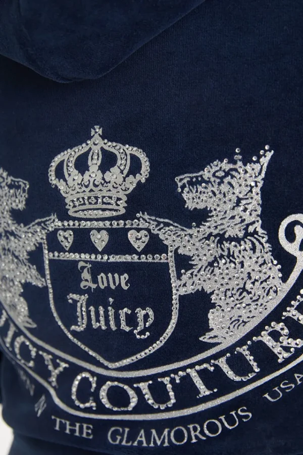 Kvinnor Juicy Couture Scottie Cotton Velour Hoodie