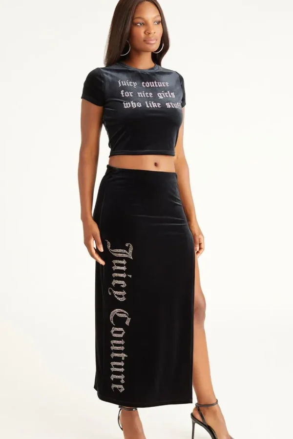Kvinnor Juicy Couture Snygg Flicka Velour Baby Tee