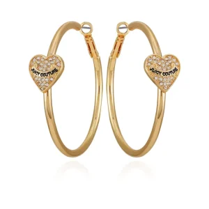 Juicy Couture Tunna Bling Heart Hoop Örhängen