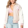 Kvinnor Juicy Couture Varsity-Jacka Med Konvertibla Krage