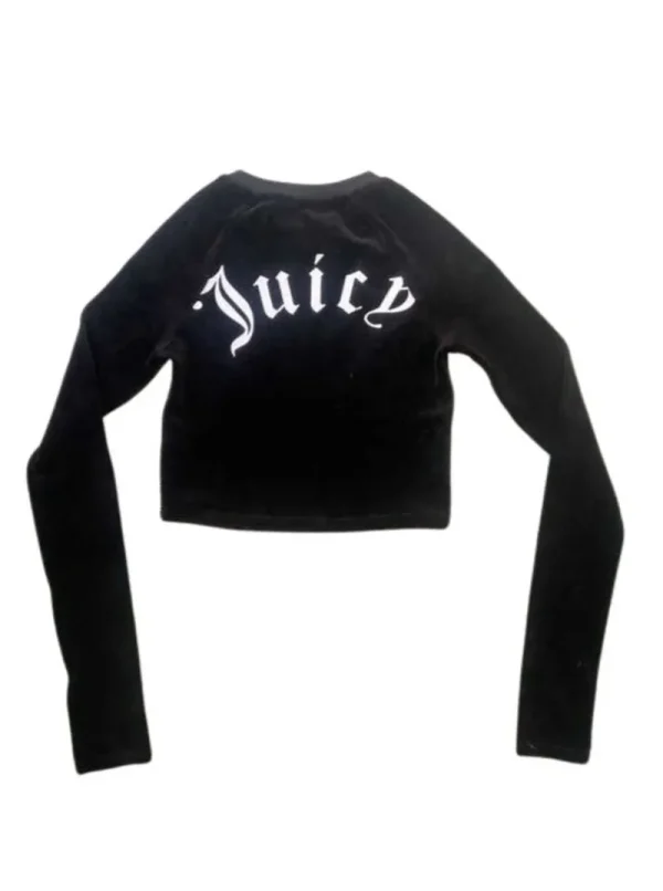 Kvinnor Juicy Couture Velour Juicy Cropped Langarmad—Rejuiced