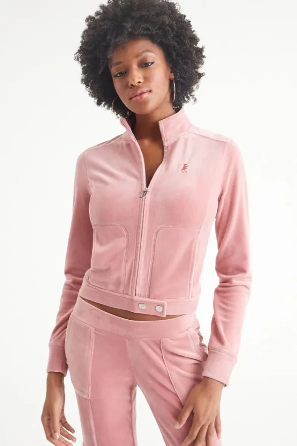Kvinnor Juicy Couture Velour Moto Jacka