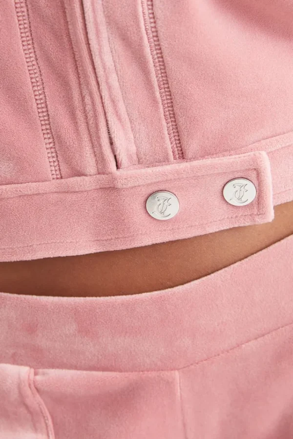 Kvinnor Juicy Couture Velour Moto Jacka