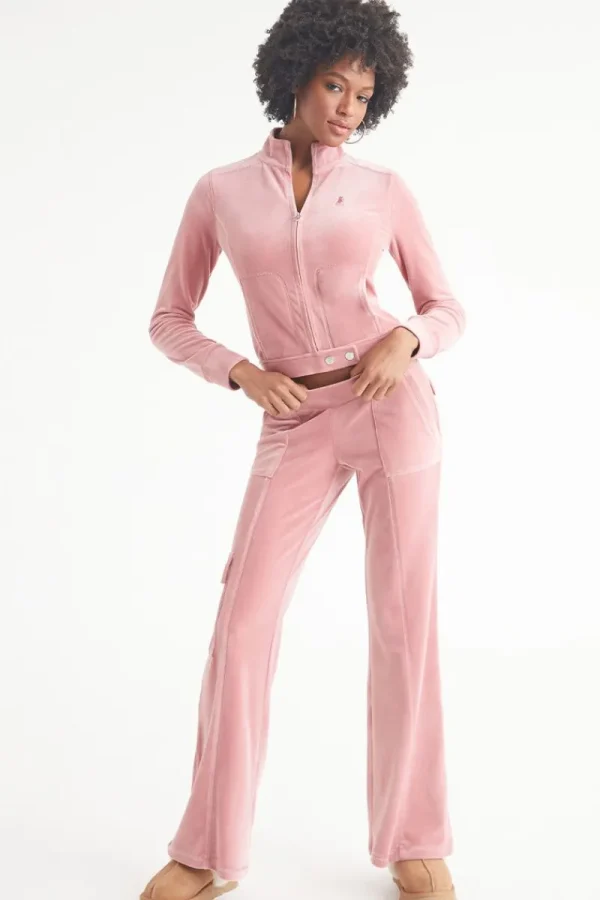 Kvinnor Juicy Couture Velour Moto Jacka