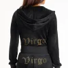 Kvinnor Juicy Couture Virgo Big Bling Velour Hoodie